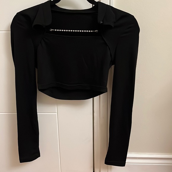 Black Crop Top - Picture 3 of 3